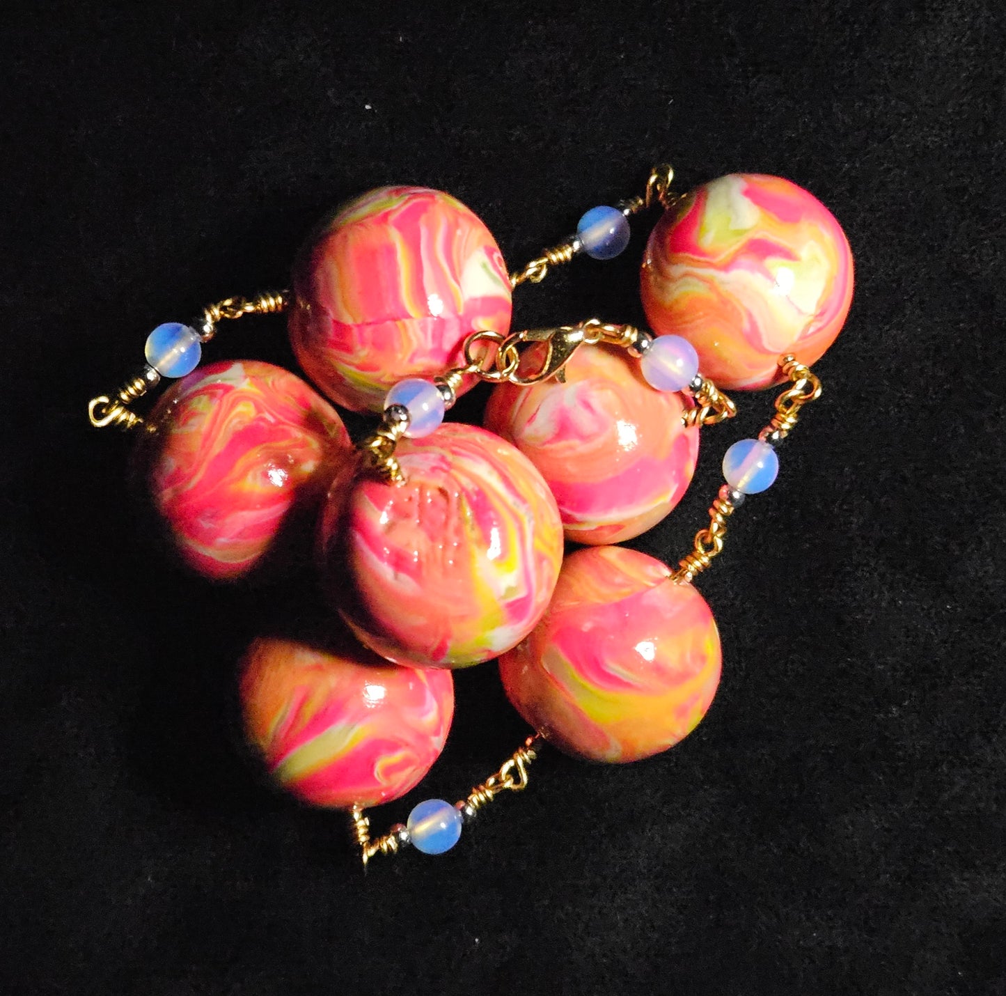 Raspberry Moon Opalite Chunky Choker
