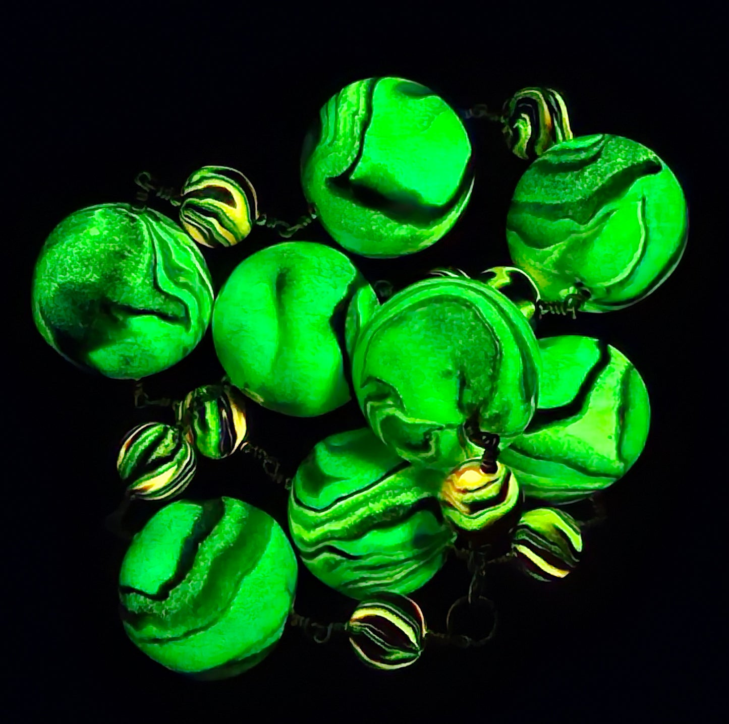 Green Parakeet Giant Bead Necklace