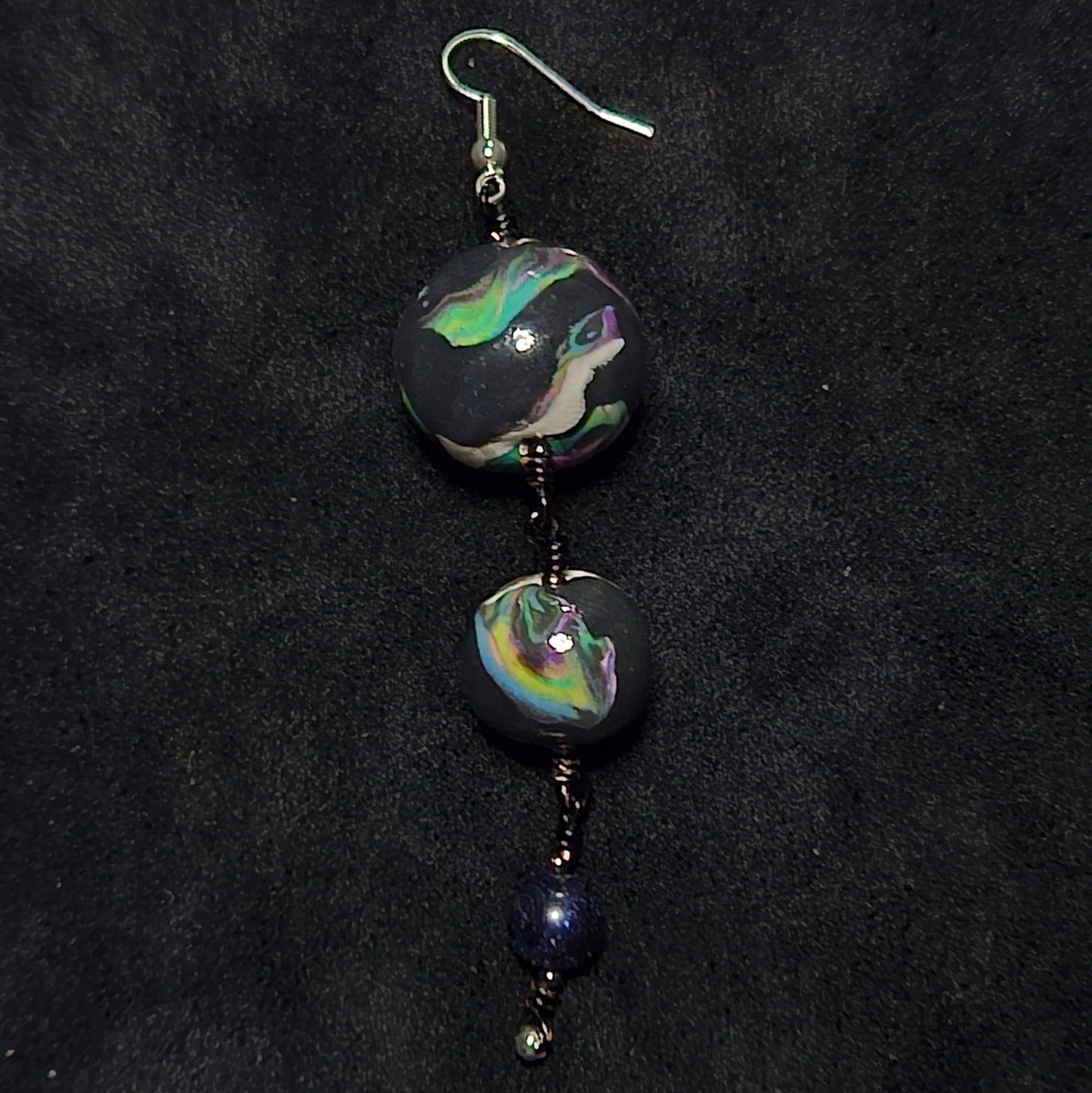 Disco mbobulated Peacock Single Dangle Earring