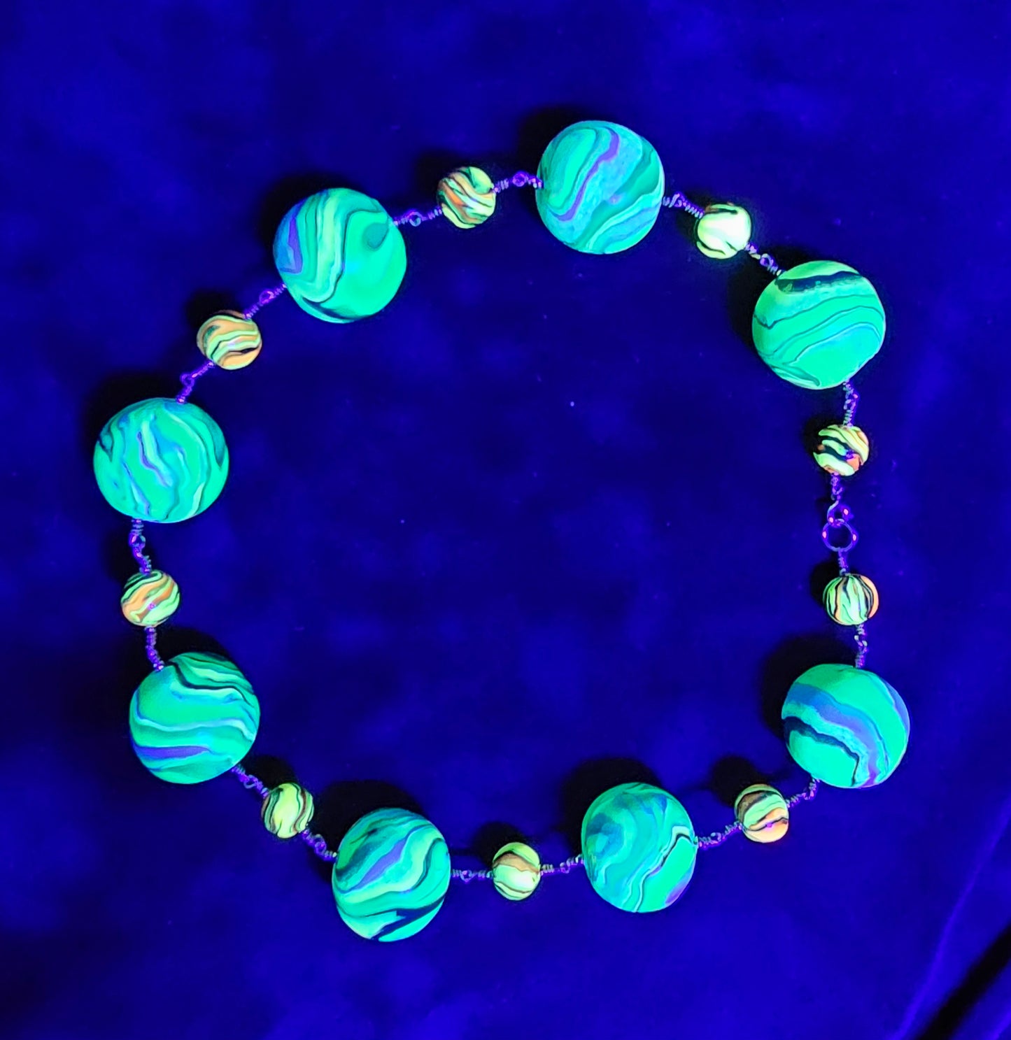 Green Parakeet Giant Bead Necklace
