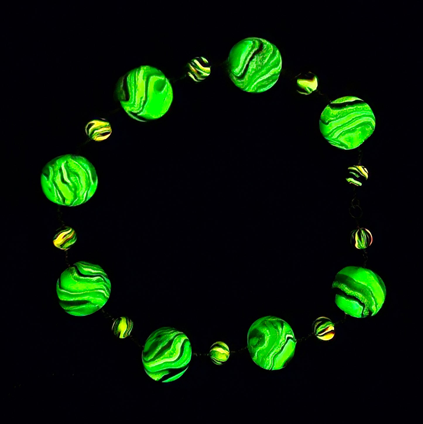 Green Parakeet Giant Bead Necklace