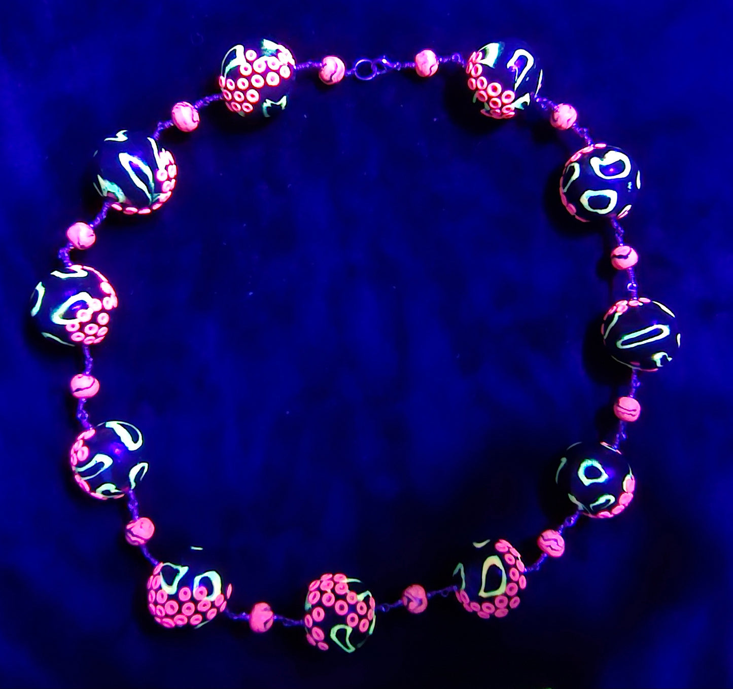 Strawberry Cephalopod Chunky Bead Necklace