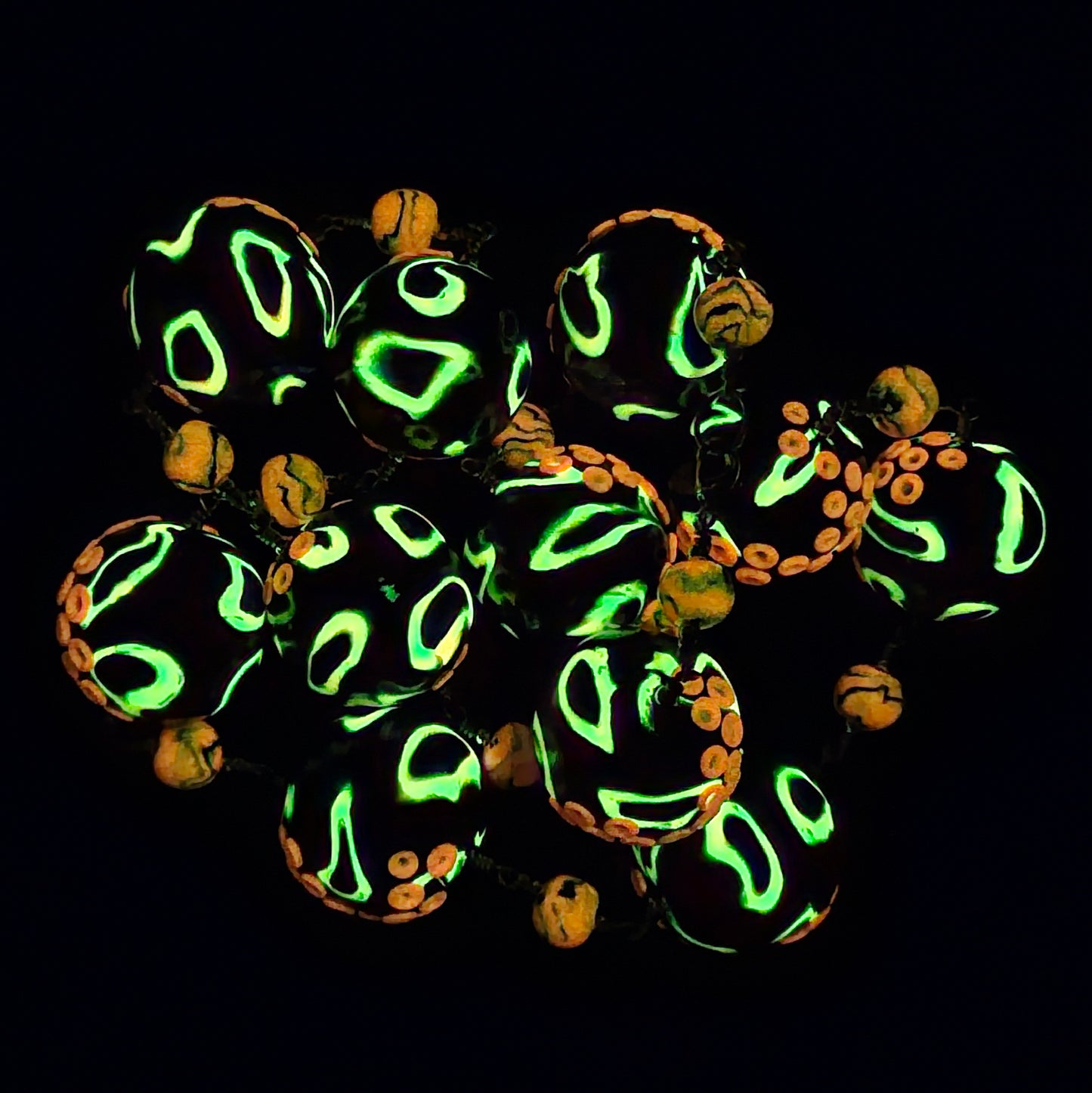 Strawberry Cephalopod Chunky Bead Necklace