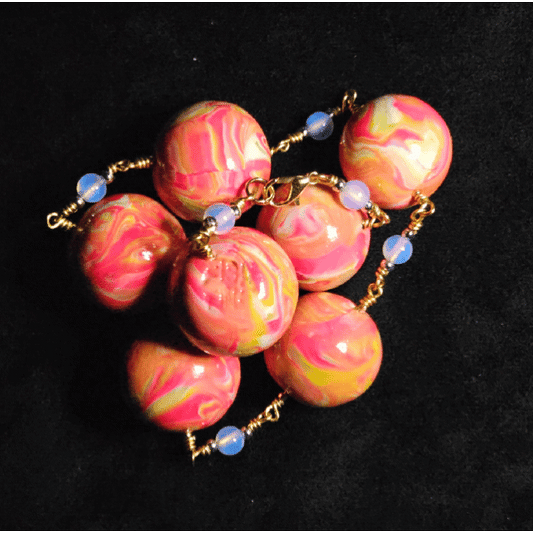 Raspberry Moon Opalite Chunky Choker