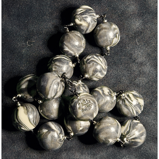 Smoke Glow Medium Bead Necklace