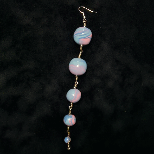 6am on a Mid-July Monday Dangle Bead Chain Single Earring