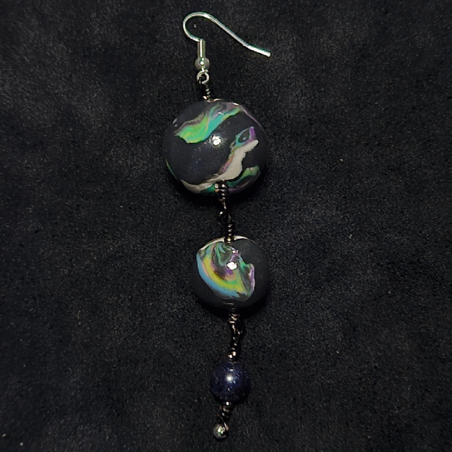 Disco mbobulated Peacock Single Dangle Earring