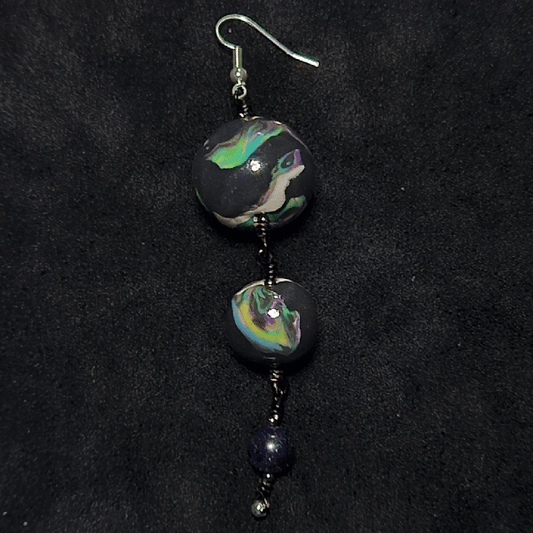 Disco mbobulated Peacock Single Dangle Earring