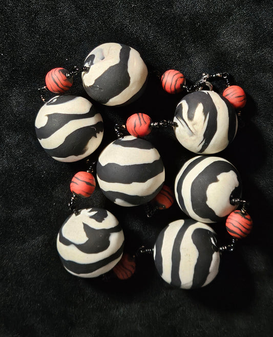 Fat Red Zebra Chunky Choker