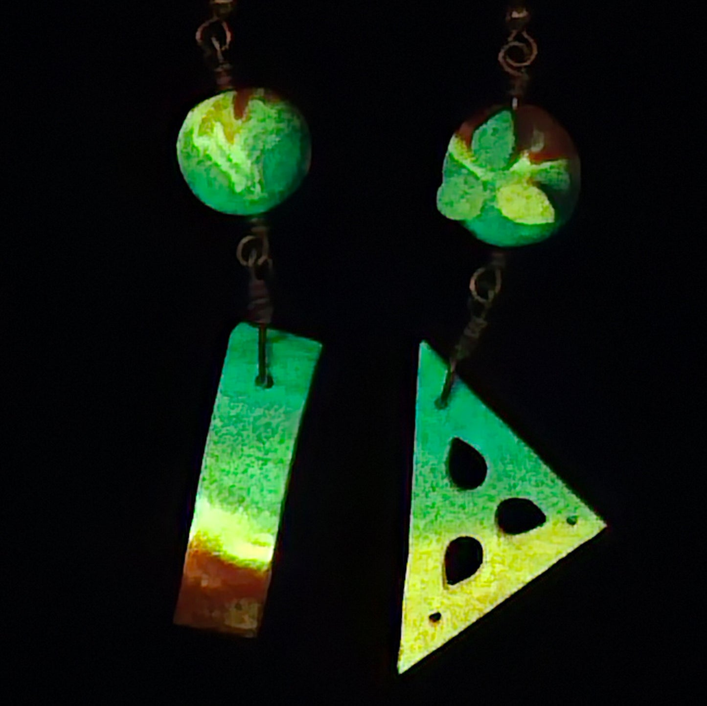 Asymmetrical Sunset Earrings