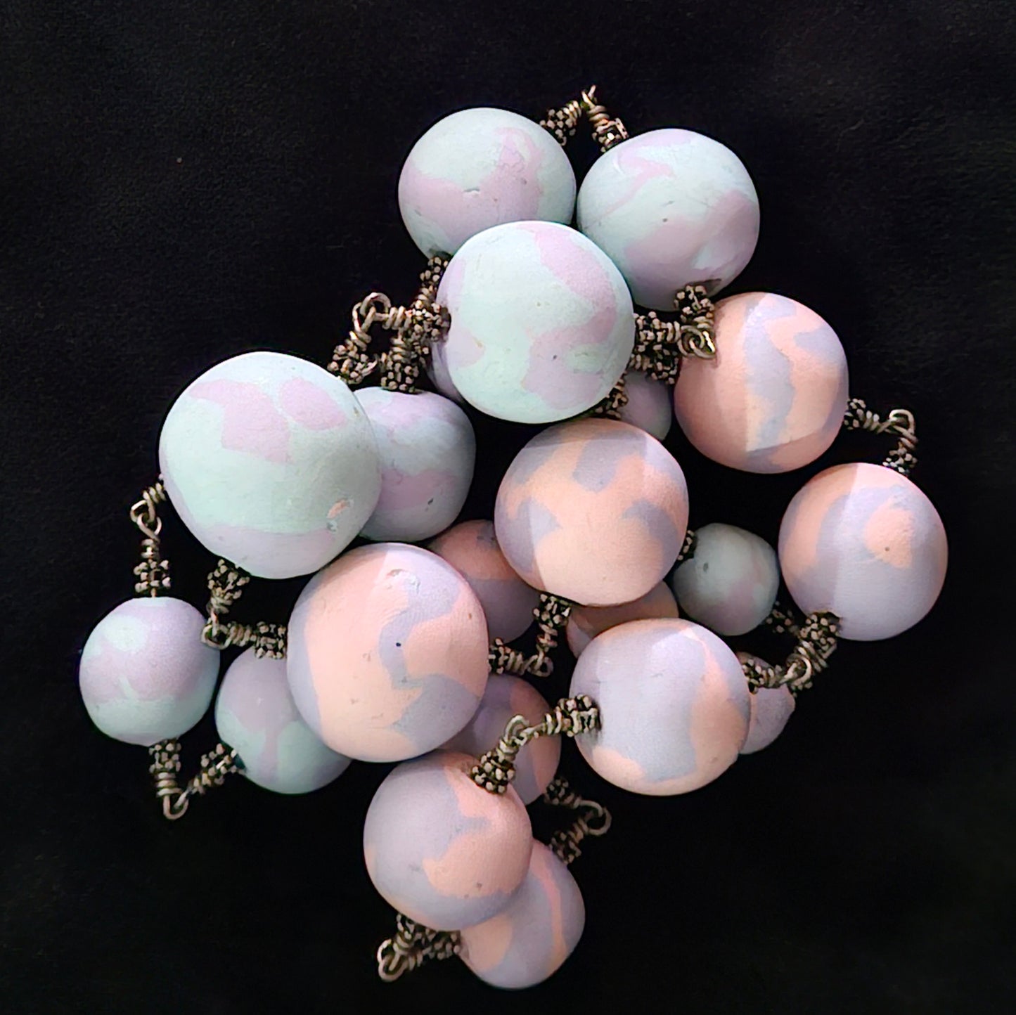 Cotton Candy Duality Long Bead Necklace